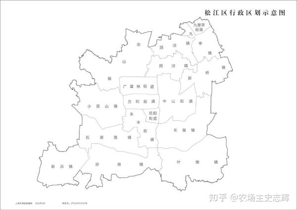 松江区行政区划示意图