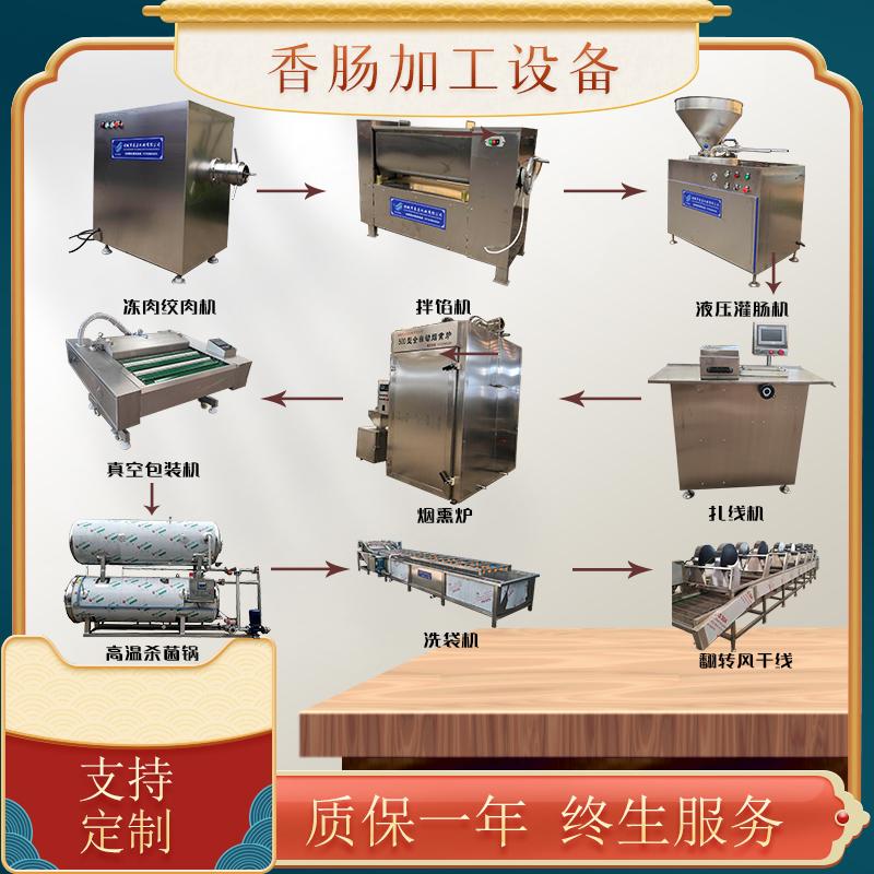 风干腊肠生产线,香肠加工流水线