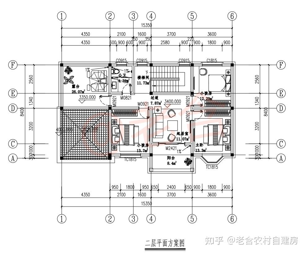 排名第一的农村二层别墅户型图自带耳房实用性超强