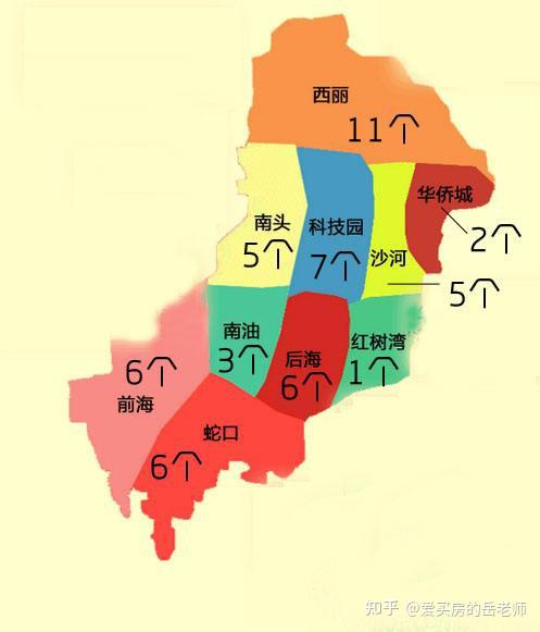 深圳南山区行政划分地图行政区域东起车公庙与福田区毗邻,西至南头