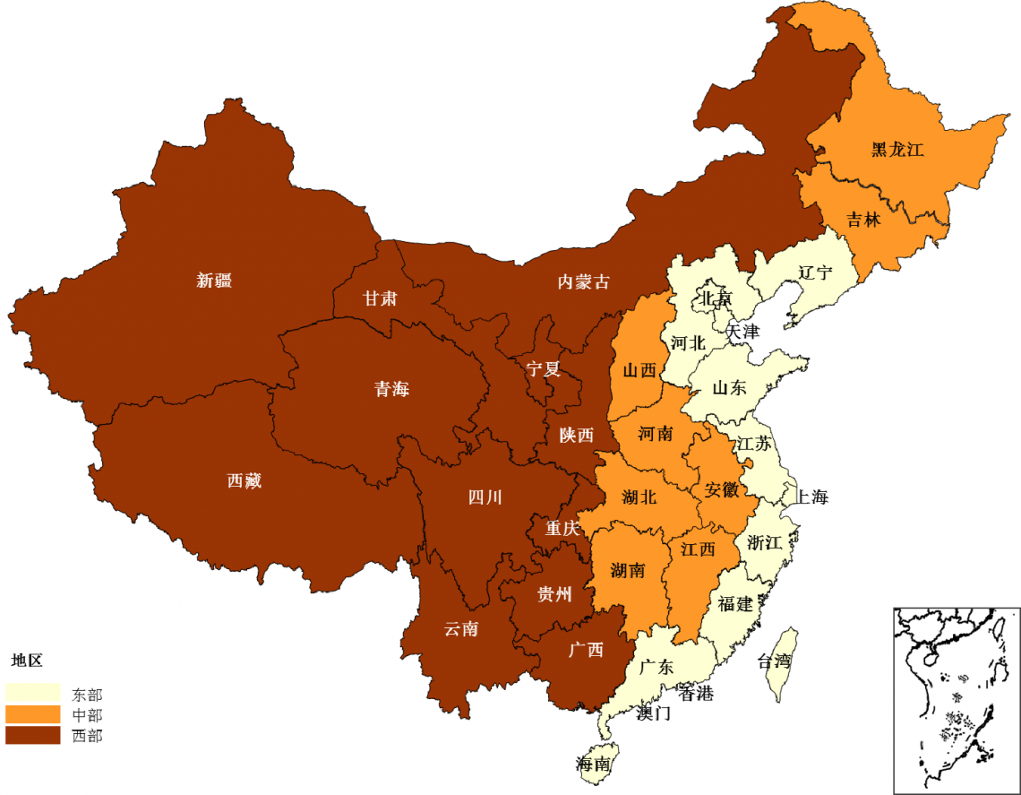 如果看待西部地区人口高于中部地区?