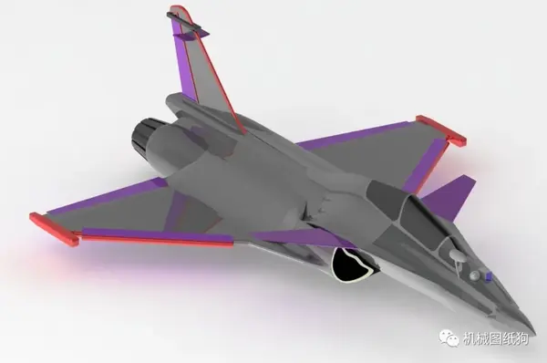 飞行模型】dassault-rafale阵风战斗机战机模型3d图纸 solidworks设计