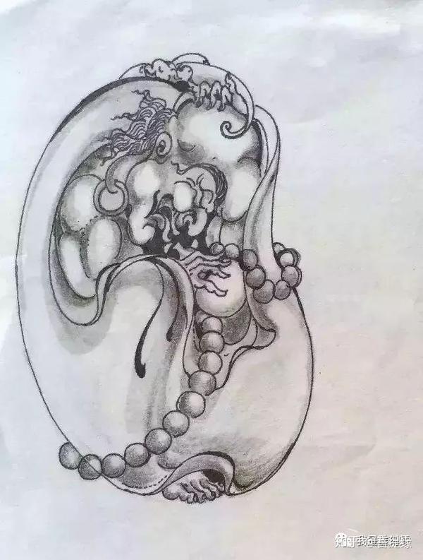 我是雕刻师,玉雕人看过来,绝美的玉雕手稿,一般人看不