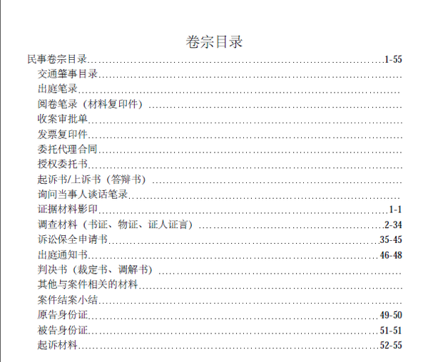 直接生成pdf格式卷宗,而且编制好目录和页码