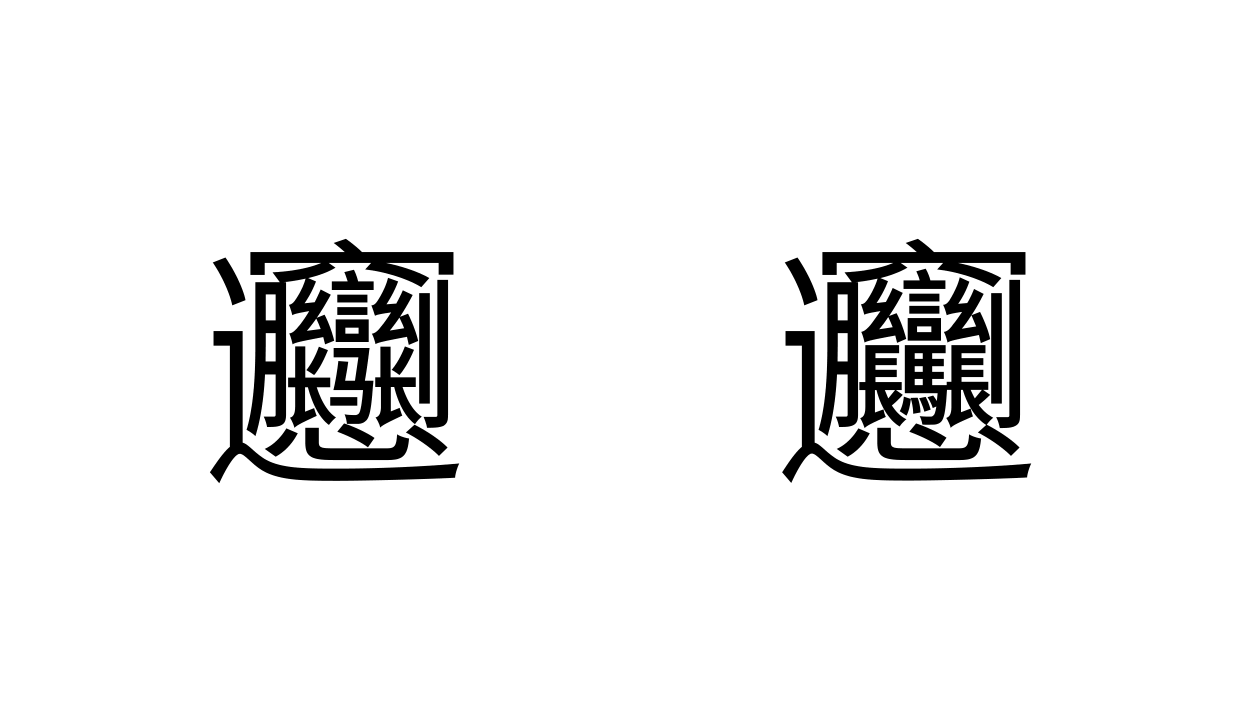 latex 中输出 biang 字