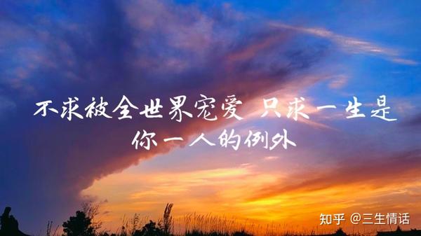 温柔句情话微甜不求被全世界宠爱只求一生是你一人的例外