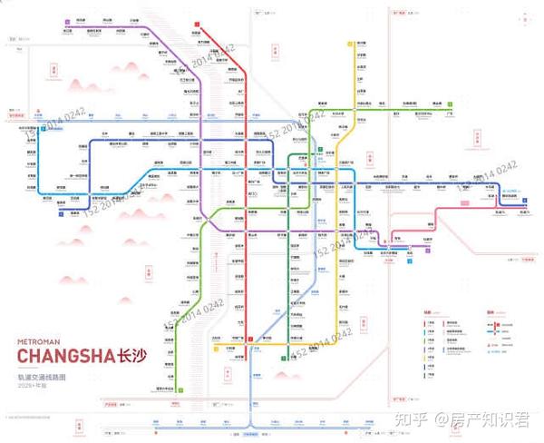 共12条地铁线路,线路总长约456千米 以下图片就是长沙市城际轨道交通