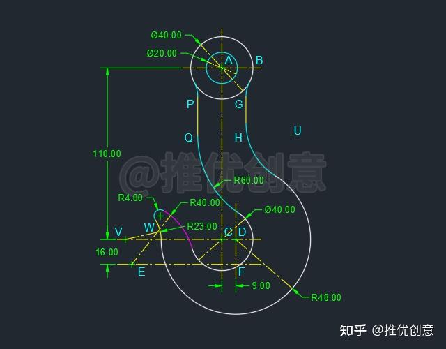 机械制图画吊钩跪求大神指点