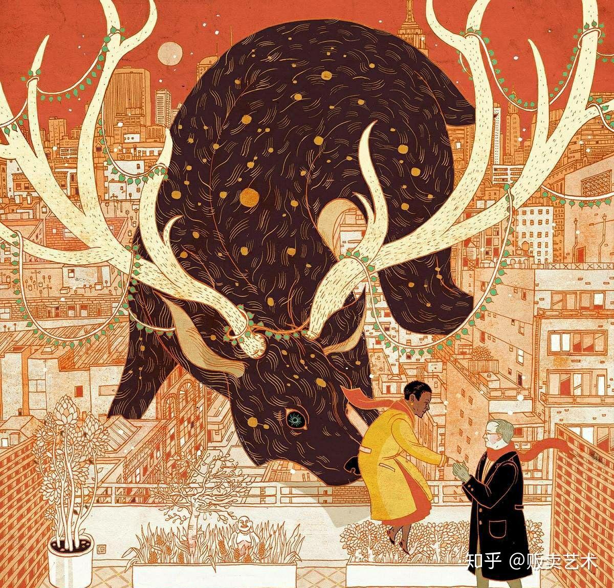 中国香港人物插画师 倪传婧(victo ngai)的场景色彩装饰画作品