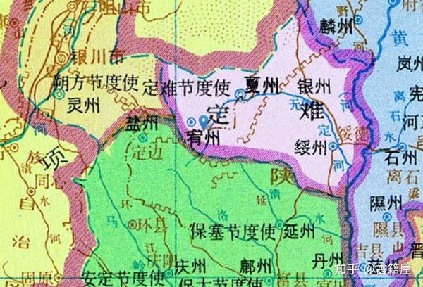 唐朝末年党项族平夏部的首领李思恭建立的定难军下辖五州在哪里