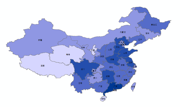 (48)专题图制作之人口地图(1)——1949-2018年中国各省常驻人口变化