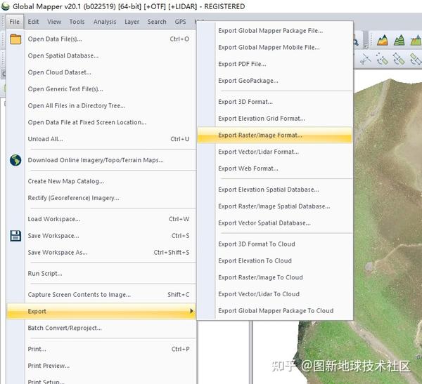 地图打印 | globalmapper20如何把图新地球(lsv)标绘好的矢量叠加tif