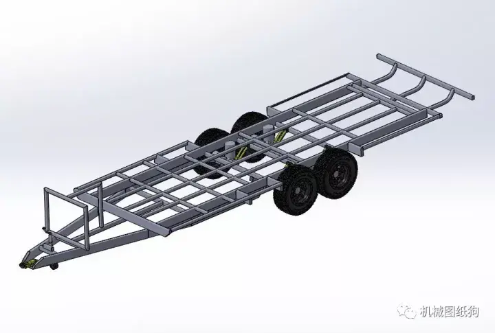 【工程机械】caravan-chassis大篷车拖车底盘3d图纸 solidworks stp