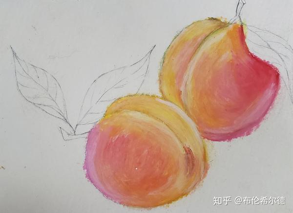 素描纸,油画棒,彩铅 教程开始