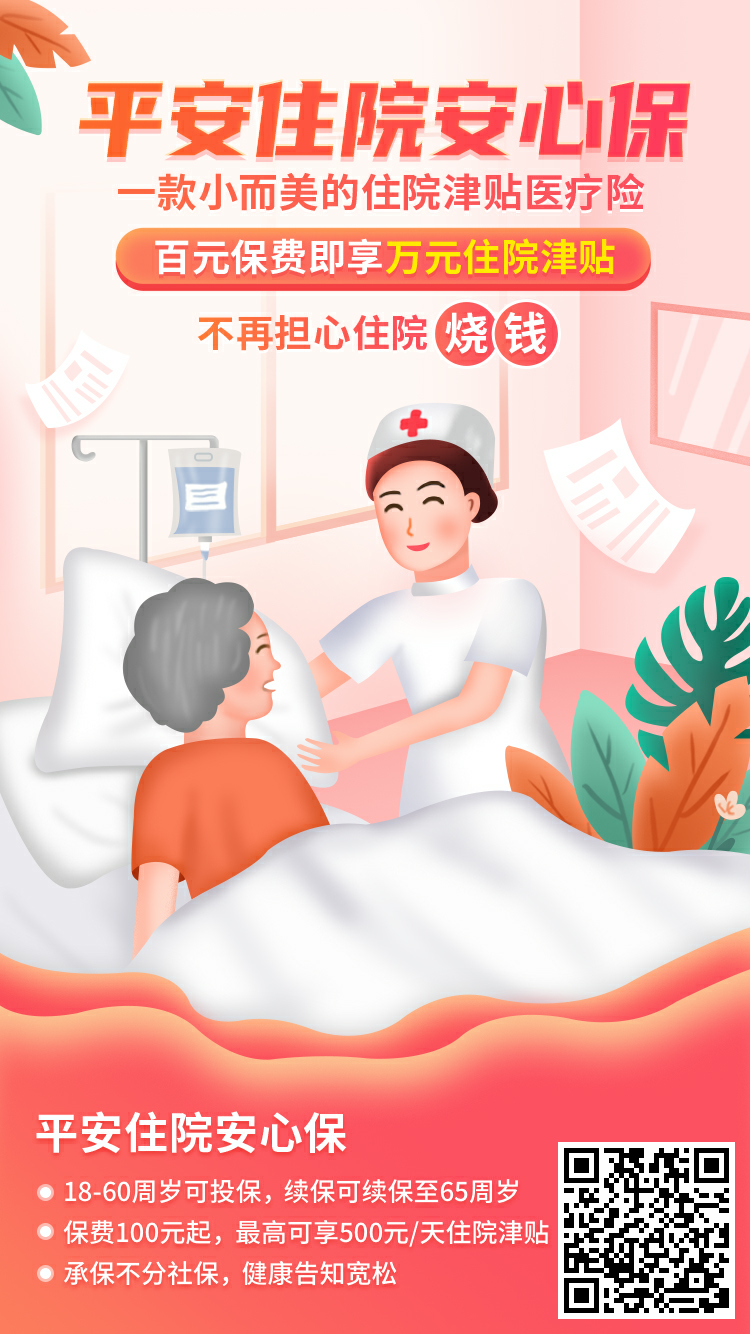 住院津贴险买起来,住院回本投平安住院安心保
