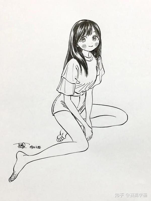 美图分享日系jk美少女手绘作品潇洒的线条简直绝了
