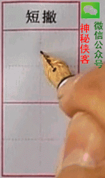 硬笔行书基本笔画入门教程动态图