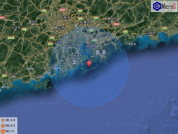 据中国地震台网正式测定:01月05日06时55分在广东珠海市香洲区海域