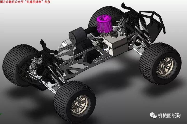 【rc遥控车】hpi savage x遥控模型车3d数模图纸 solidworks设计