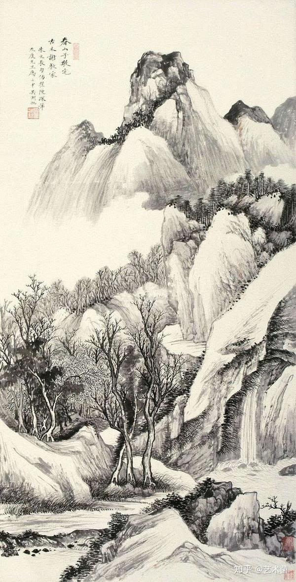 海上四大家:赵叔孺鞍马画,吴湖帆山水画,冯超然人物画