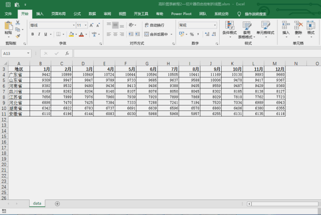 excel高阶图表教程—切片器自由控制折线图
