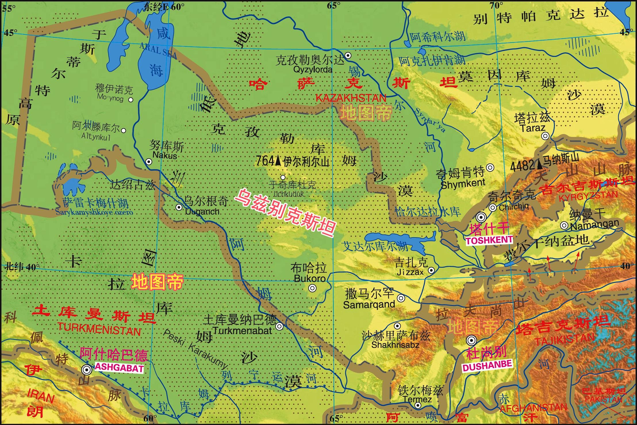 为什么中亚五国的首都前首都都距国境线这么近