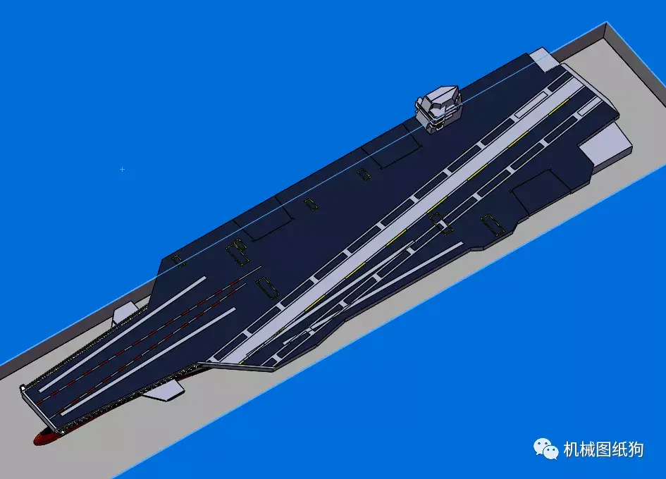 海洋船舶福特号cvn78航母模型3d图纸solidworks设计