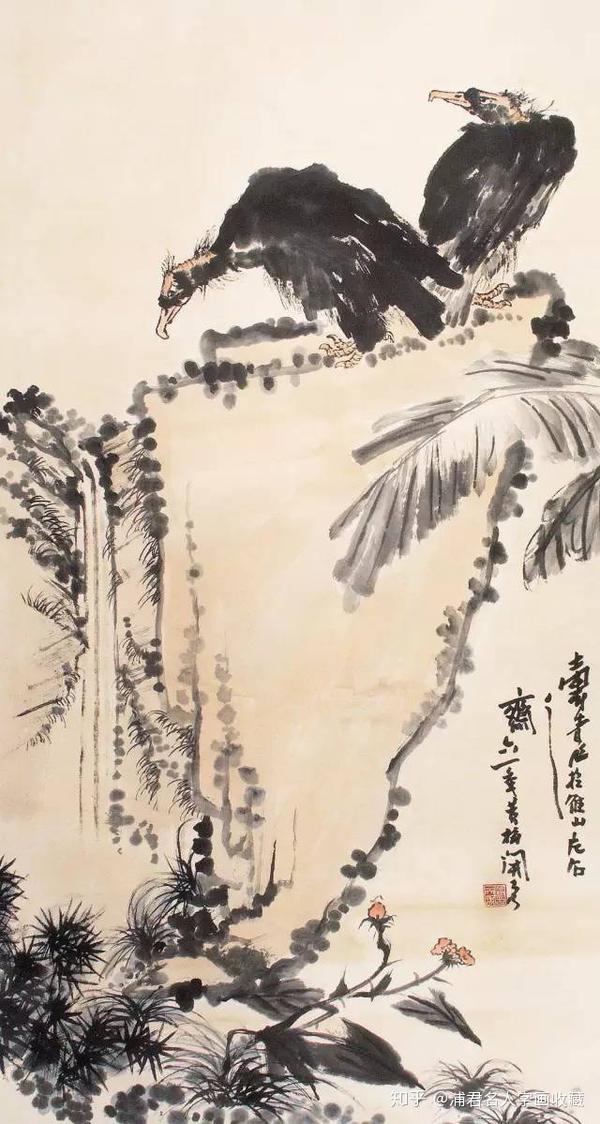8厘米 2015年5月17日,潘天寿的代表作《鹰石山花图》从6800万起拍