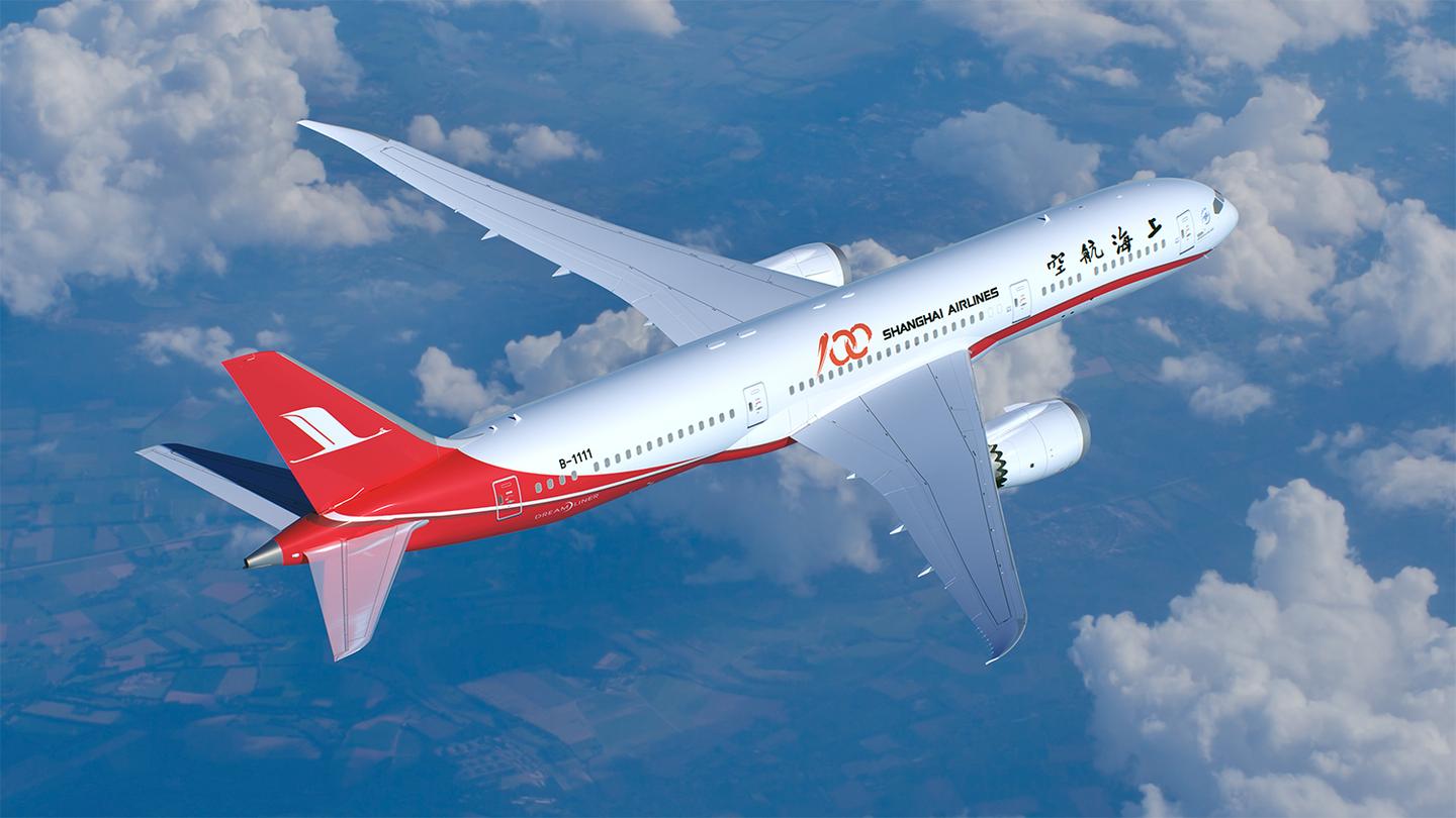 上海航空波音787-9,廉价航空公司 波音787-9:上海航空迎来第100架飞机