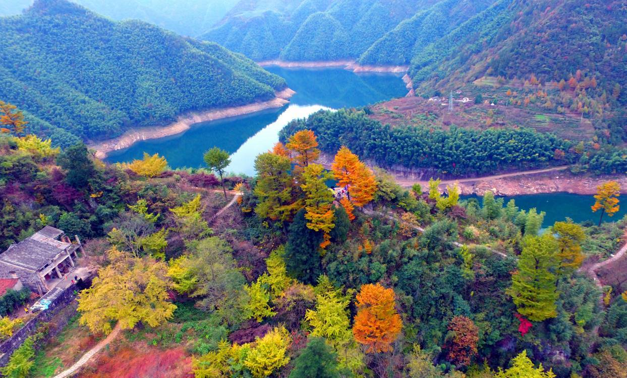 浙江秋季热门旅游景点四明山旅游攻略低音号免费语音导游