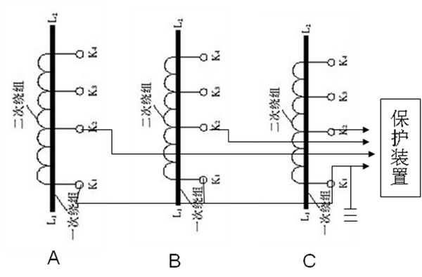 关于带抽头的电流互感器接线问题