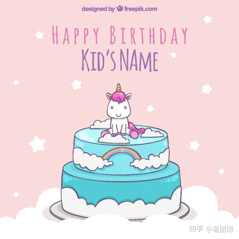 生日第二期|生日快乐手绘可爱贺卡图片,生日快乐文案