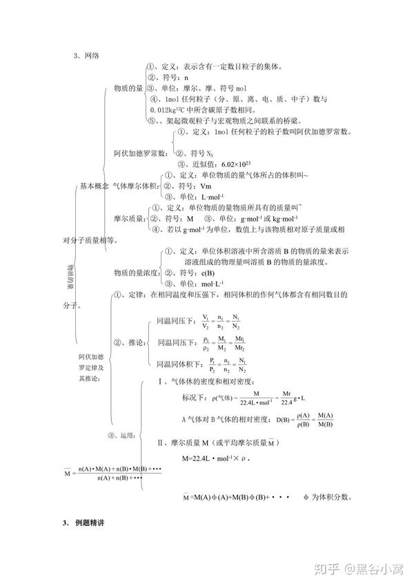 物质的量知识点汇总,有题有解析,高中化学专题汇总