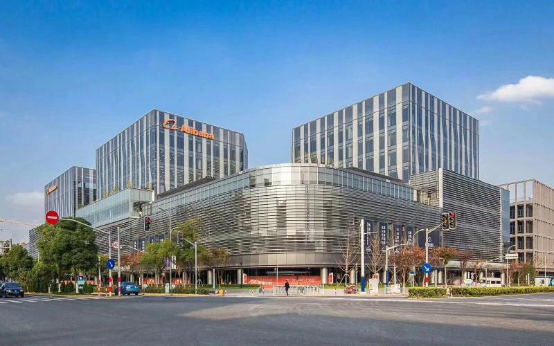 阿里巴巴上海总部大楼全景玻璃隔断-博斯美隔墙