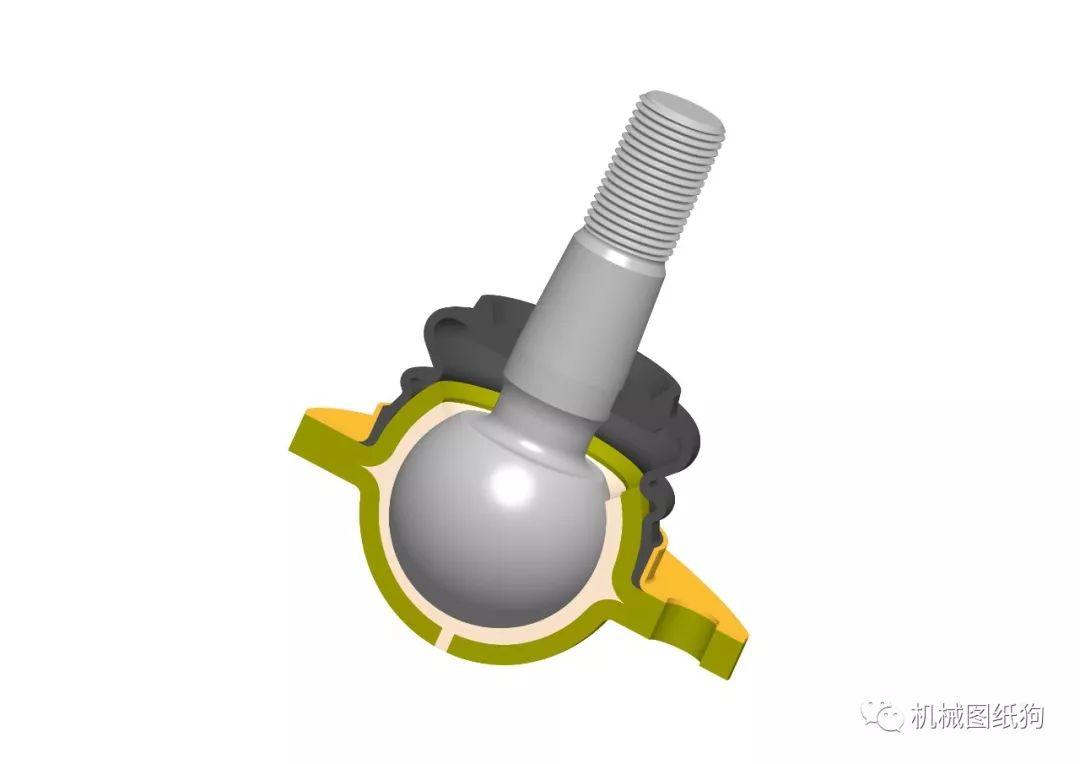 工程机械balljoint球头球形接头3d数模图纸stp