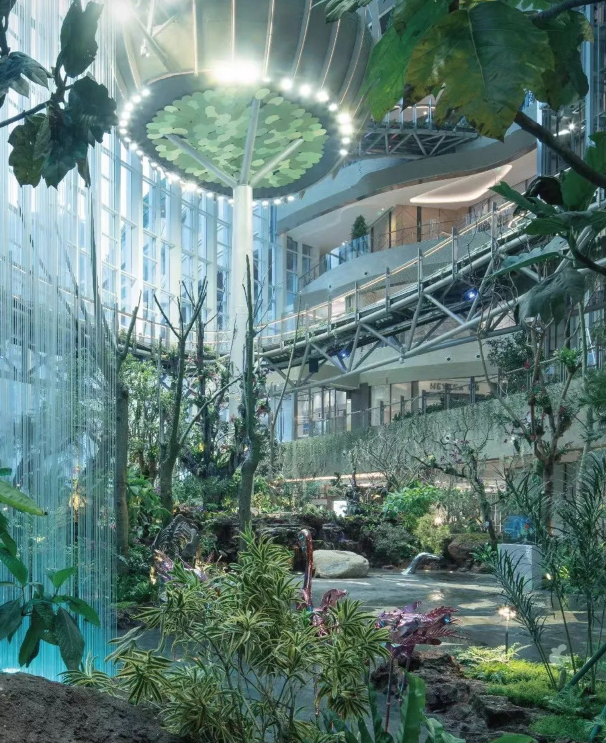 7万株热带植物打造室内"垂直森林"!