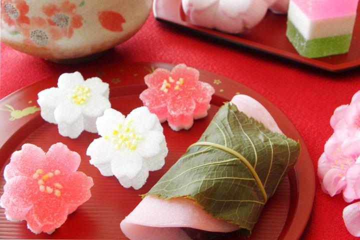 日本的传统甜点和果子大福年糕铜锣烧和日本的点心极具人气
