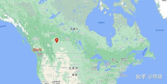 加拿大的整体地理位置,温哥华位于加西,多伦多位于加东