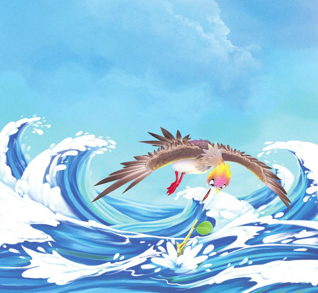 亲子时间精卫鸟成为人们征服大海决心的象征.