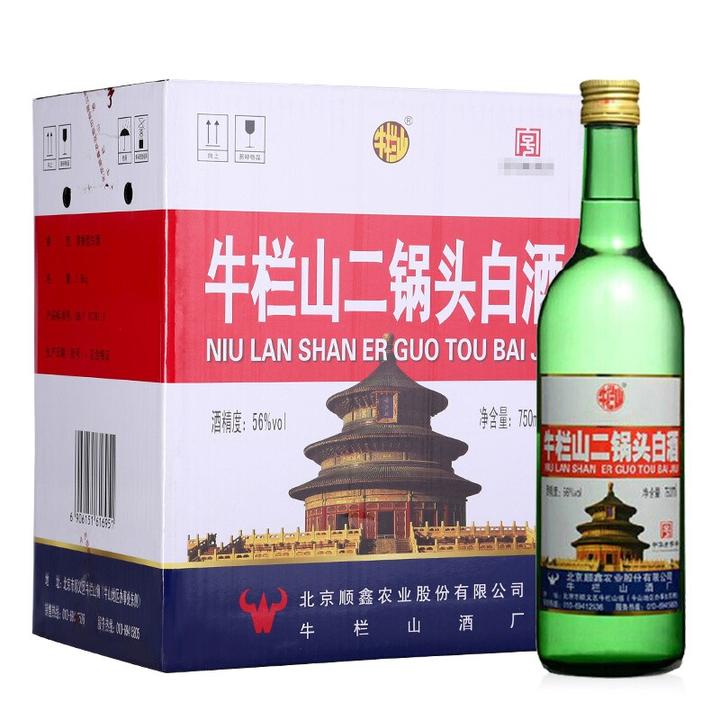 牛栏山 白酒 清香型 二锅头白酒 56度 高度白酒 750ml*