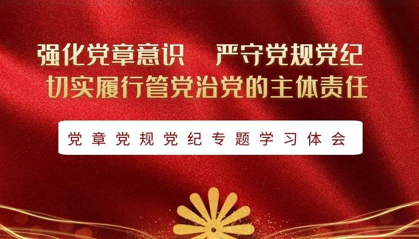 强化党章意识严守党规党纪切实履行管党治党的主体责任党章党规党纪