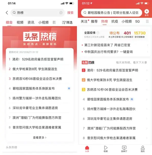 头条热榜
