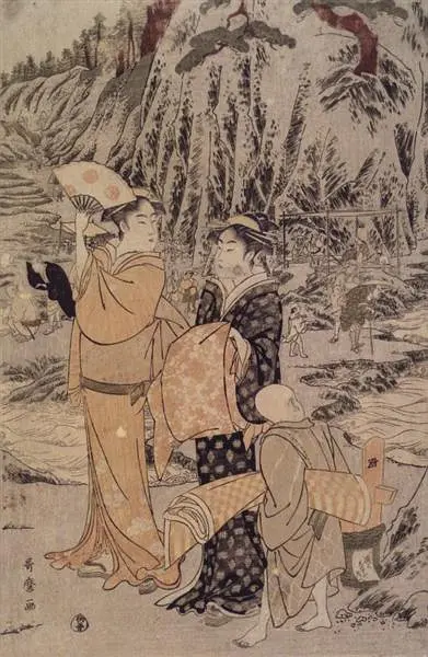 喜多川歌麿(kitagawa utamaro)丨along the shore of yènoshim