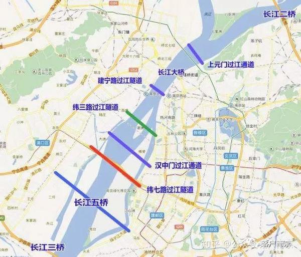 通道有三条:建宁西路过江隧道(已启动水上钻探),大桥,上元门过江隧道