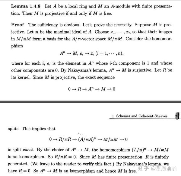 70页倒数第3行的"by nakayama's lemma,  is surjective"这句话