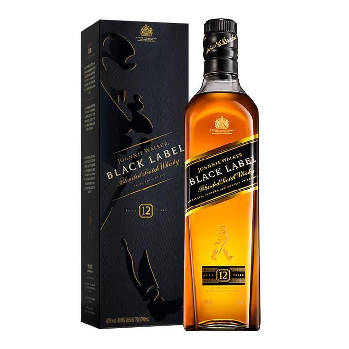 尊尼获加(johnnie walker)洋酒 威士忌 黑方 黑牌 调