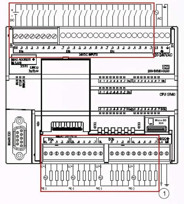 图2. cpu sr40接线图