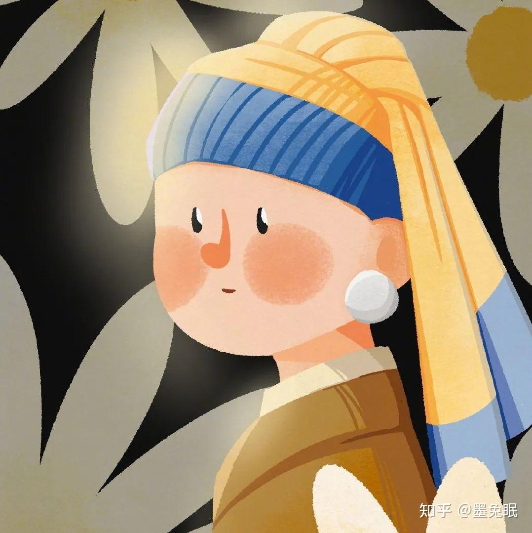 如何给戴珍珠耳环的少女配一个情侣头像
