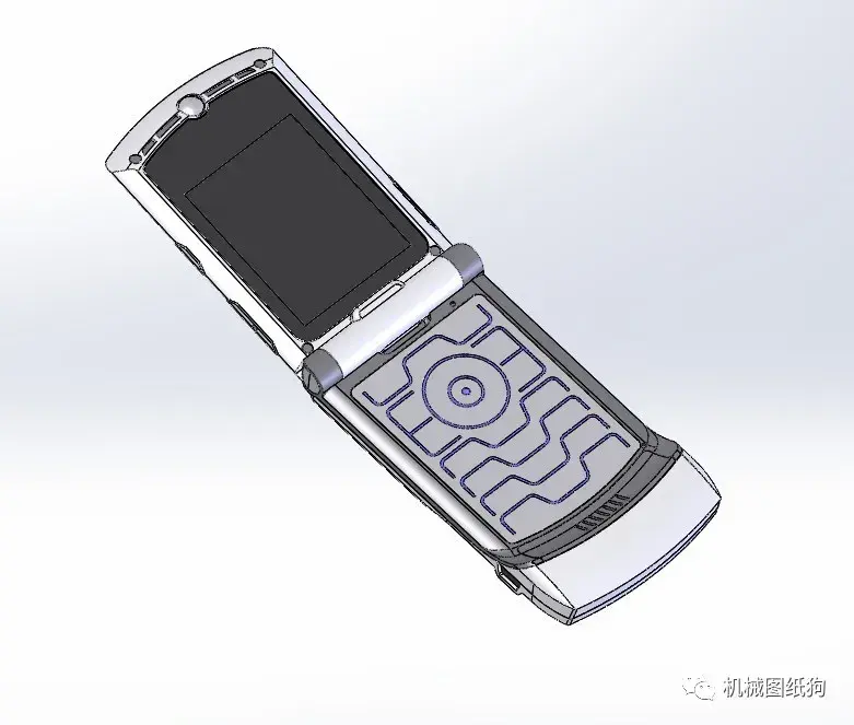 【生活艺术】motorola razr翻盖手机造型3d图纸 solidworks设计