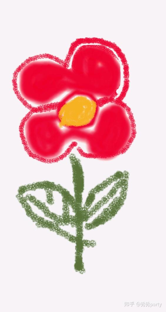 自己画的一朵小花花,纪念一下第一次在知乎上答题!